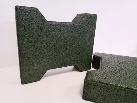 Gumowa kostka brukowa zielona / 43 mm / 0,165x0,2m / SCP Select