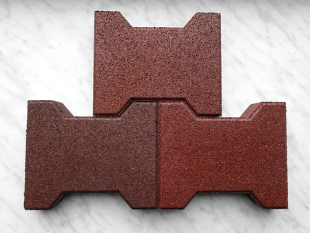 Gumowa kostka brukowa czerwona / 43 mm / 0,165x0,2m / SCP Select