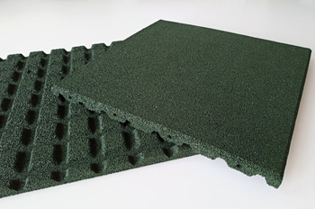 Gumowa płyta chodnikowa zielona  / 25 mm / 0,5x0,5m / SCP Select