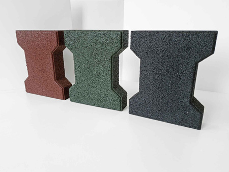 Gumowa kostka brukowa zielona / 43 mm / 0,165x0,2m / SCP Select