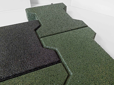 Gumowa kostka brukowa zielona / 43 mm / 0,165x0,2m / SCP Select