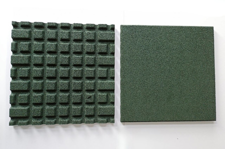 Gumowa płyta chodnikowa zielona  / 25 mm / 0,5x0,5m / SCP Select