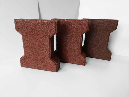 Gumowa kostka brukowa czerwona / 43 mm / 0,165x0,2m / SCP Select